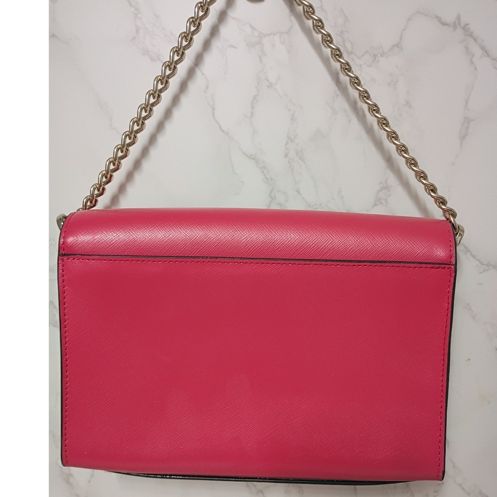 KATE SPADE Carson Pink Ruby Leather Convertible Crossbody Bag - EUC - Picture 2 of 10